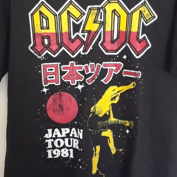 AC/DC | Tops | New Authentic Acdc Black Graphic Tshirt | Poshmark